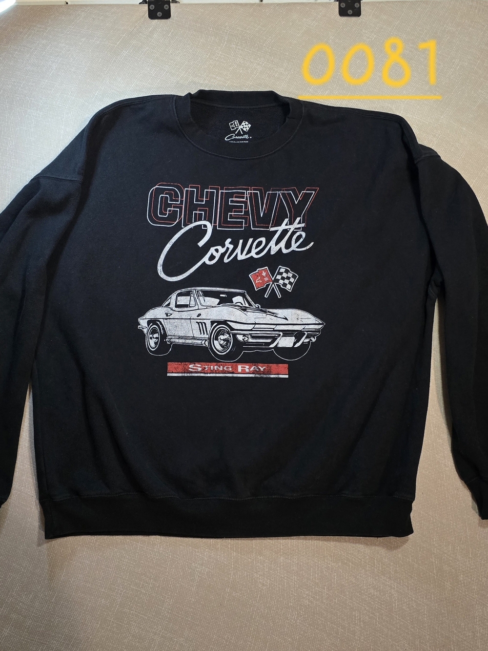 Chevy Corvette Black Graphic Lightweight Shirt Jacket